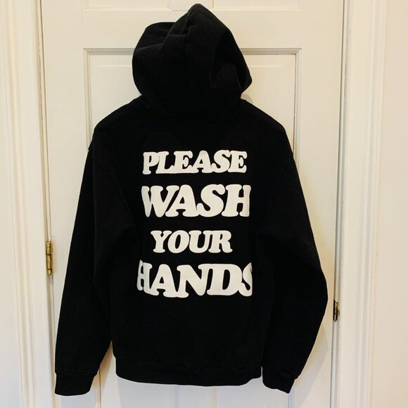 Talentless Please Wash Your Hands Heavyweight Hoodie Men’s Adult Large Black - Picture 2 of 4